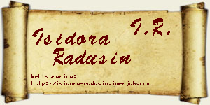 Isidora Radusin vizit kartica